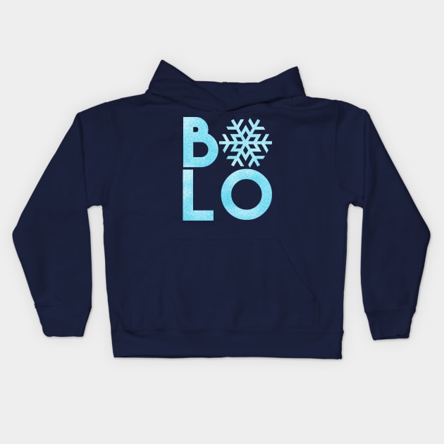 B-Lo Buffalo Snow Flake Kids Hoodie by JossSperdutoArt